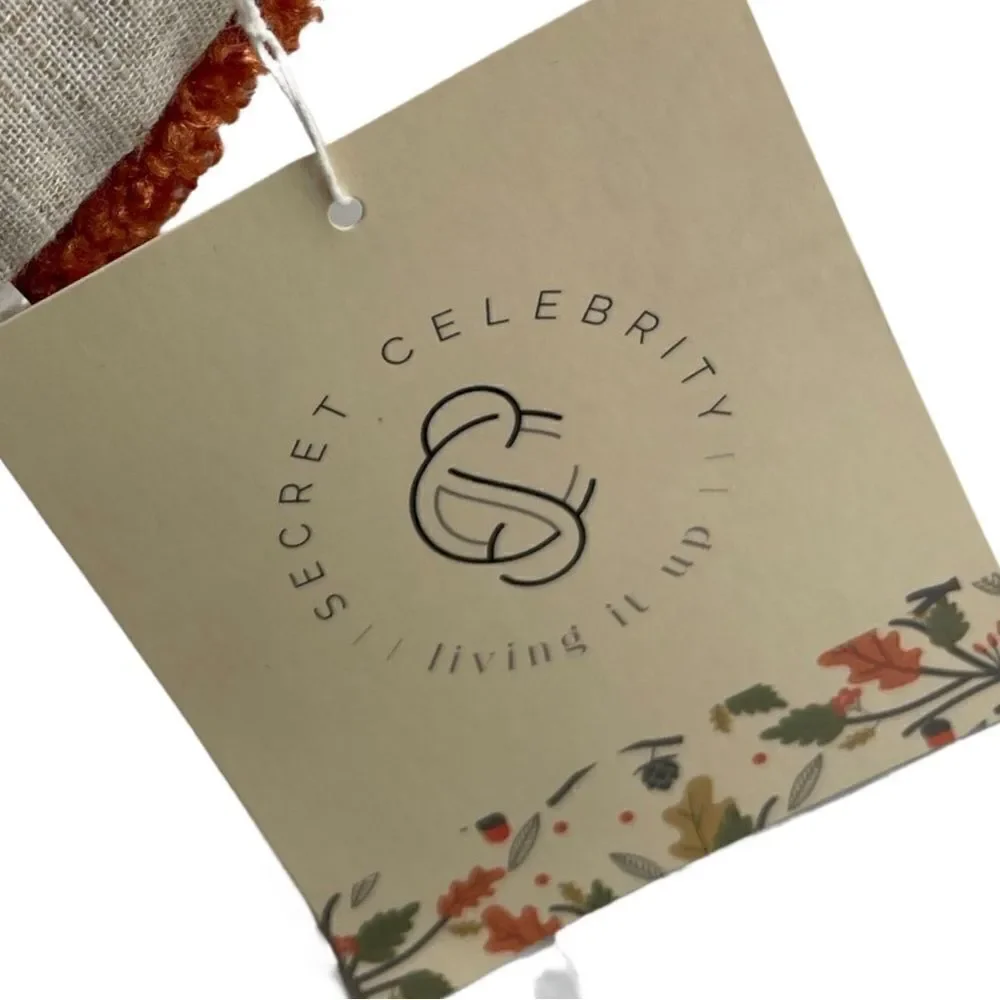 Secret Celebrity | Natural Autumn Pumpkin Throw Pillow NWT